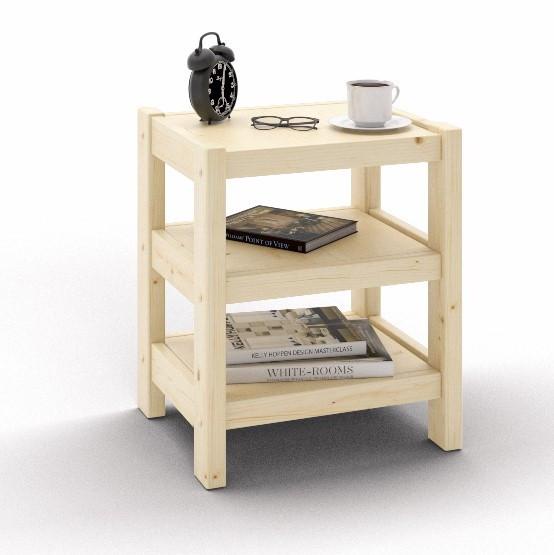 Деревянные стеллажи, тумбочки, этажерки на колесиках