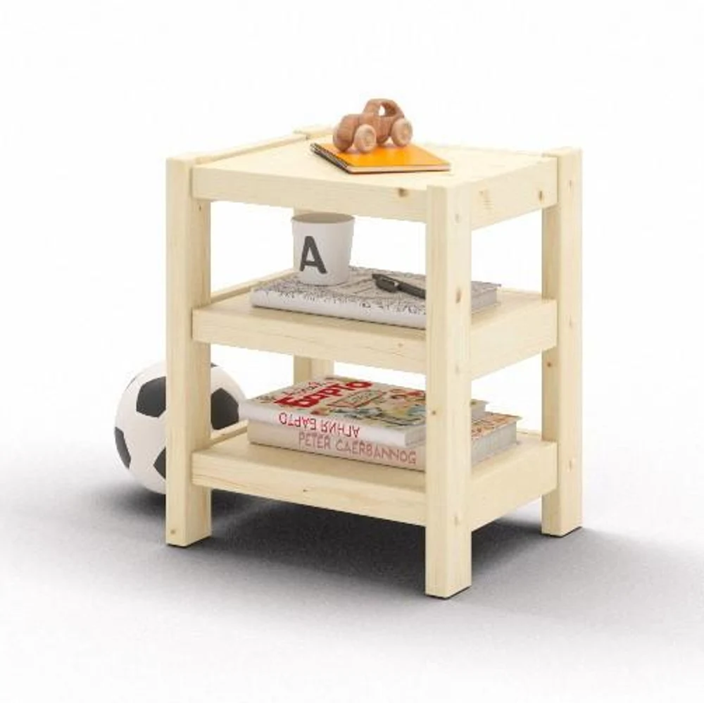 Деревянные стеллажи, тумбочки, этажерки на колесиках