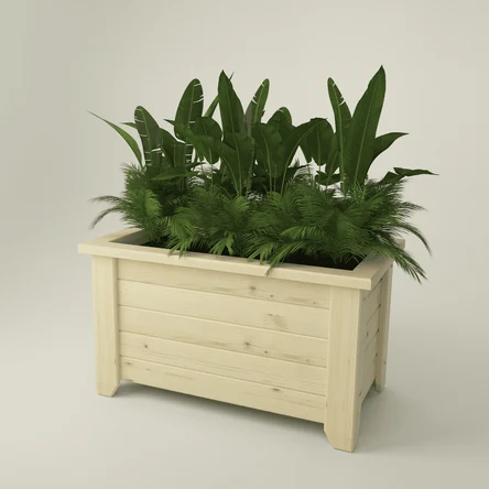 Кашпо 55х96х54 см в Скандинавском стиле (Ящик для цветов, Цветочник из дерева) деревянный