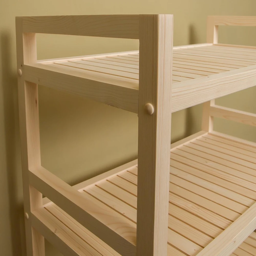 Деревянные стеллажи, тумбочки, этажерки на колесиках